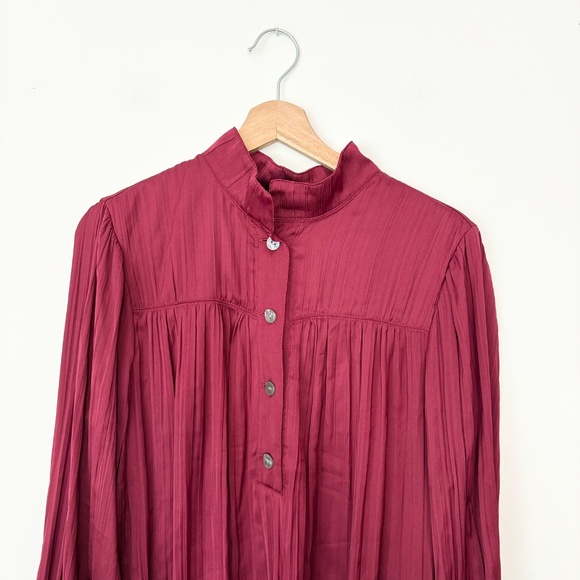 Anthropologie shimmer satin blouse - Picture 3 of 6